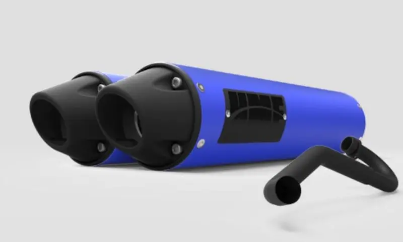 Hmf Polaris General Performance Series Dual Full Exhaust System - Blackout 4