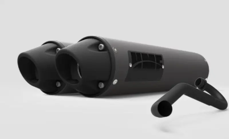 Hmf Polaris General Performance Series Dual Full Exhaust System - Blackout 6