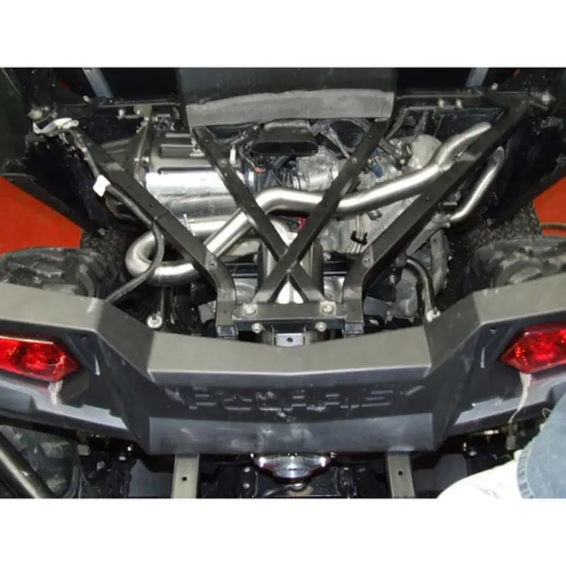 Hmf Polaris Rzr S 800 Titan-Xl Full Exhaust Systems - Blackout 1