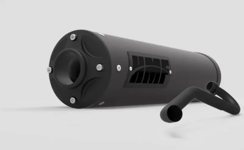 Hmf Polaris Rzr S 800 Titan-Xl Full Exhaust Systems - Blackout 2