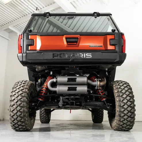 Hmf Polaris Xpedition Twin Loop System Exhaust - Blackout 1