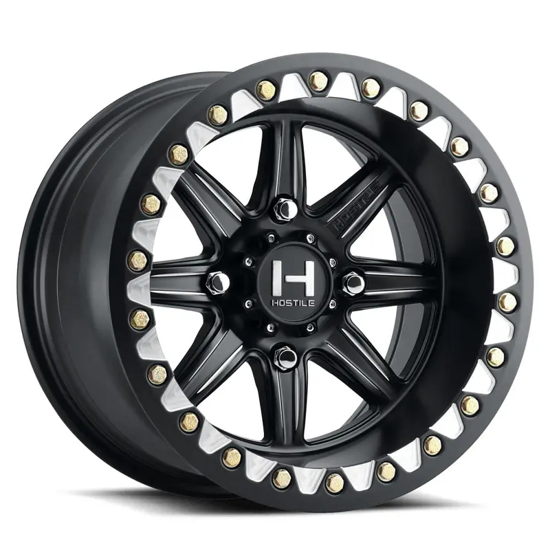 Hostile H309 Alpha Utv Wheel With Beadlock - Satin Black Milled 1