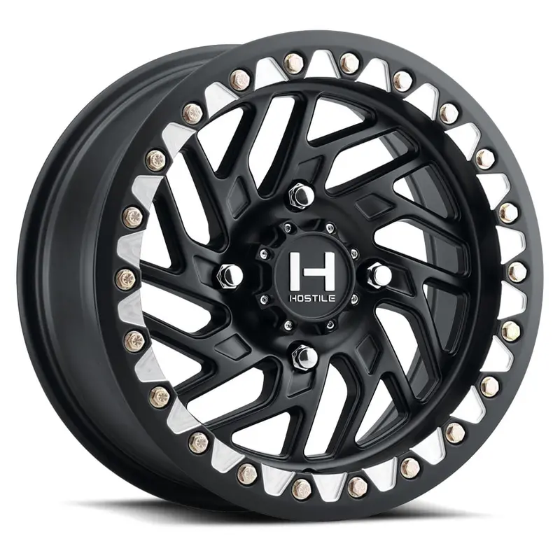 Hostile H316 Jigsaw Utv Wheel With Beadlock - Satin Black 1