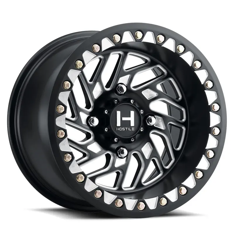 Hostile H316 Jigsaw Utv Wheel With Beadlock - Satin Black Milled 1