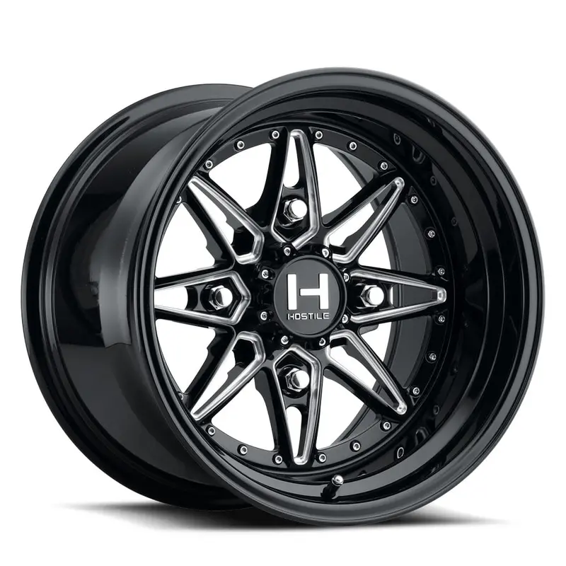 Hostile Hf12 Blaster Utv Wheel - Gloss Black Milled 1