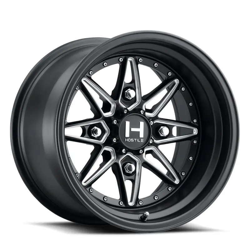 Hostile Hf12 Blaster Utv Wheel - Satin Black Milled 1