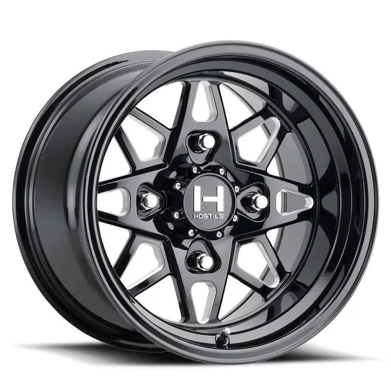 Hostile Hf14 Holeshot Utv Wheel - Gloss Black Milled 1