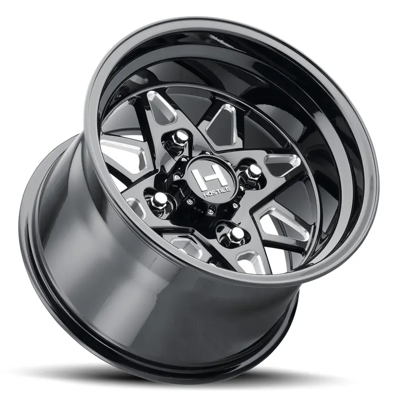 Hostile Hf14 Holeshot Utv Wheel - Gloss Black Milled 2