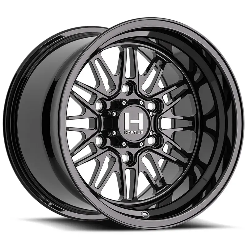 Hostile Hf26 Gecko 6 Lug Utv Wheel - Gloss Black 1