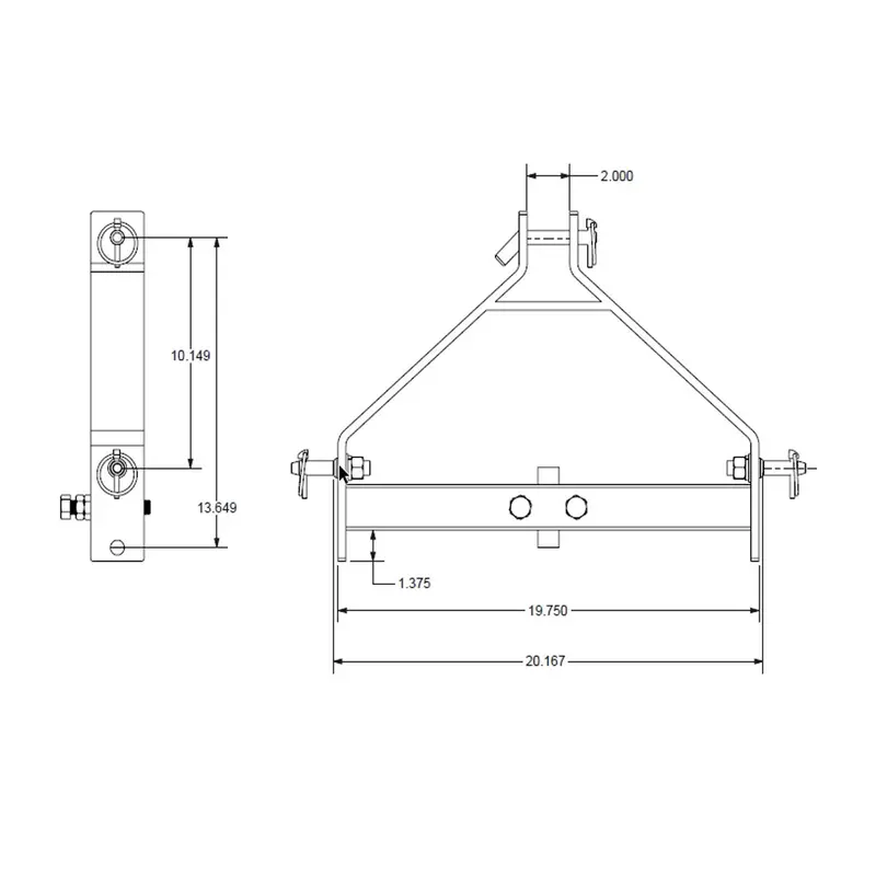Impact Implements Pro 3-Point Adapter To Sleeve Hitch 2