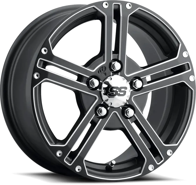 Itp Ss Alloy Ss212 Matte Black W/ Machined - 5X4.5 Bolt Pattern 1