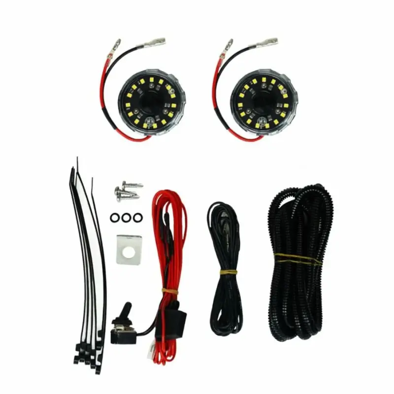 Kc Hilites Cyclone V2 5W Flood Beam Led 2 Light Universal Under Hood Lighting System 1