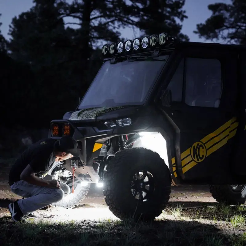 Kc Hilites Cyclone V2 Two Rock Light Kit - Clear 3