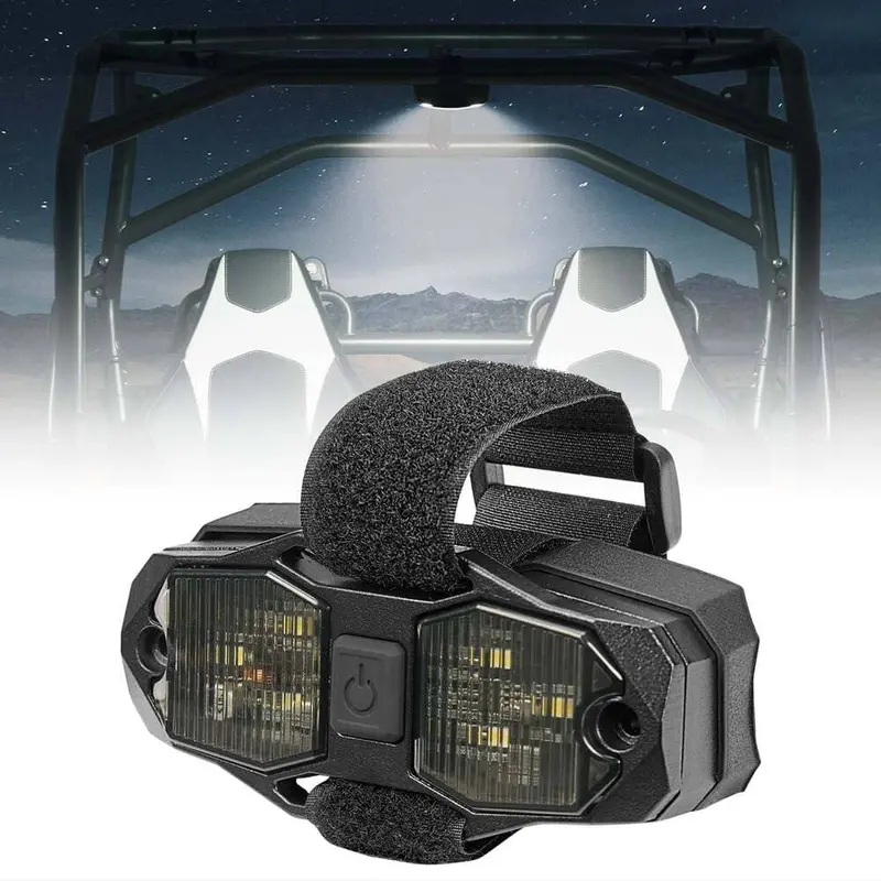 Kemimoto 1.5"-2" Roll Bar Aluminum Waterproof 600Mah Utv Rechargeable Dome Light 1