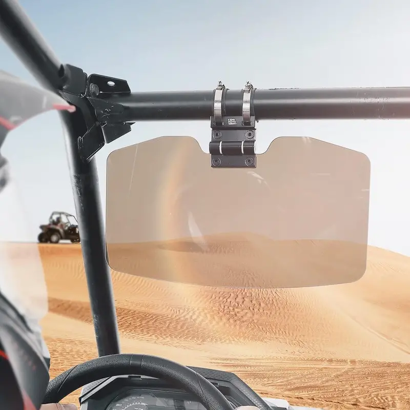 Kemimoto 1.5”-2” Roll Bars Oversized Upgraded Utv Sun Visor Mirror 1