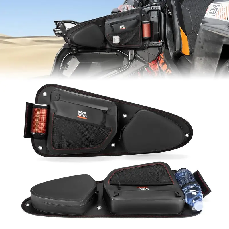 Kemimoto '14-'23 Polaris Rzr Xp 1000 Tpu New Fabric Ipx6 Door Bags 1