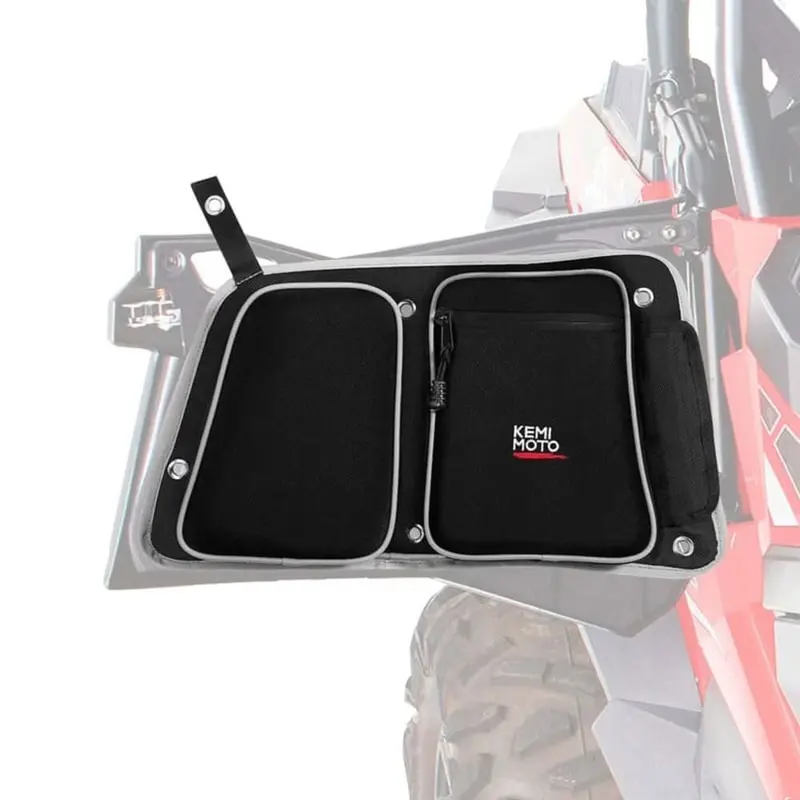 Kemimoto '14-'23 Polaris Rzr Xp 4 1000 Rear Door Bags W/ Knee Pad 1