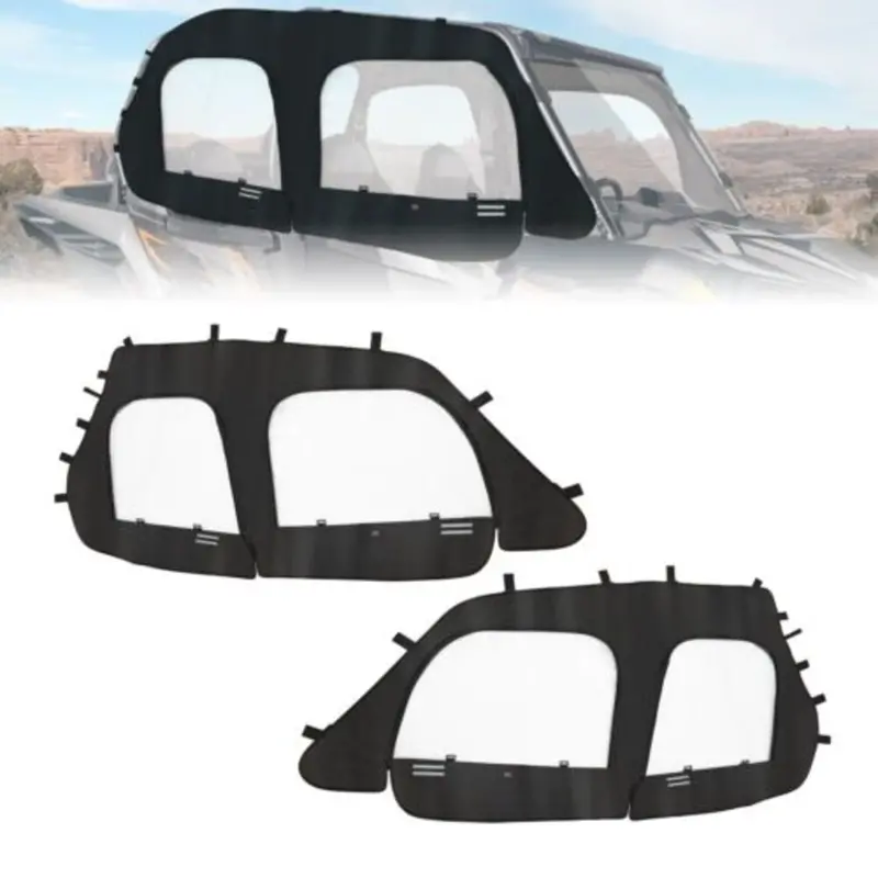 Kemimoto '14-'23 Polaris Rzr Xp 4 1000 Soft Upper Door Cab Enclosure Set 2
