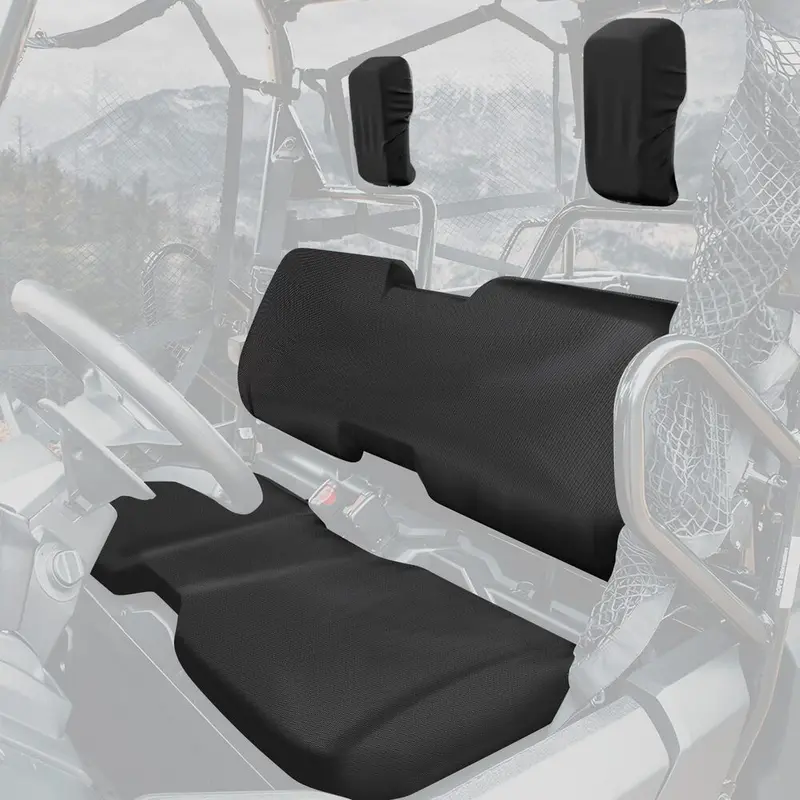Kemimoto '14-'24 Honda Pioneer 700 Seat Covers - Black 1