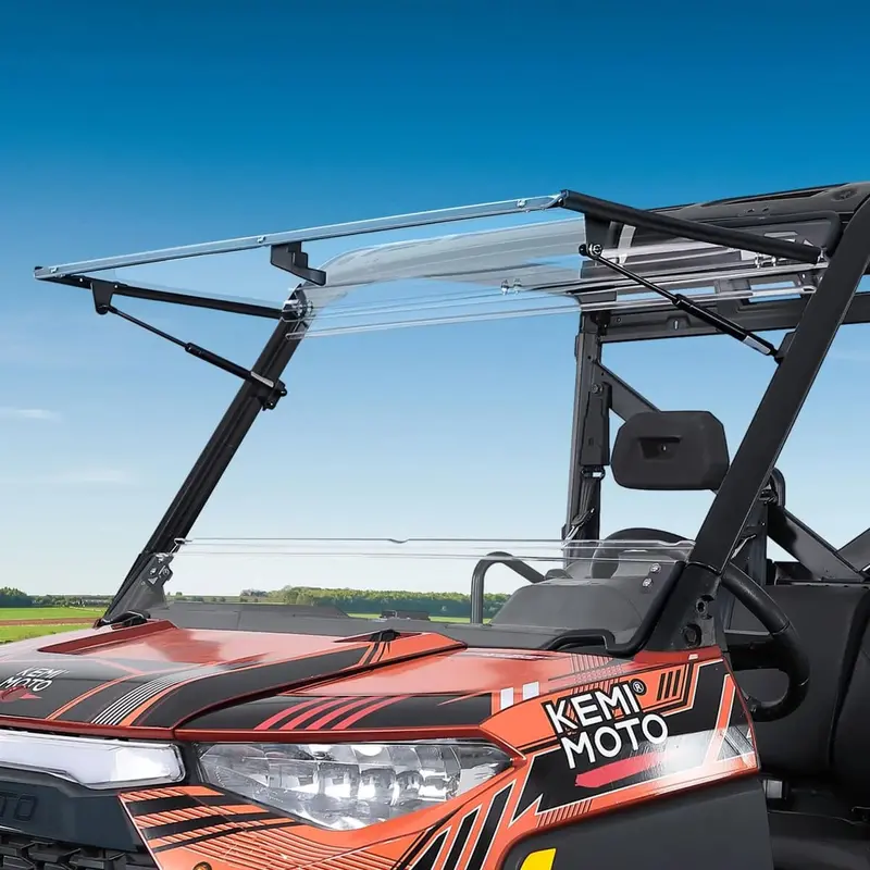 Kemimoto '14-'25 Polaris Ranger Xp 1000 2-In-1 Flip Windshield 1