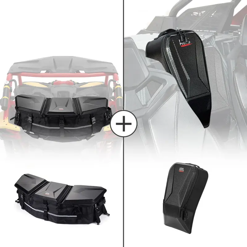 Kemimoto '17-'23 Can-Am Maverick X3 Center & Rear Storage Bag 1