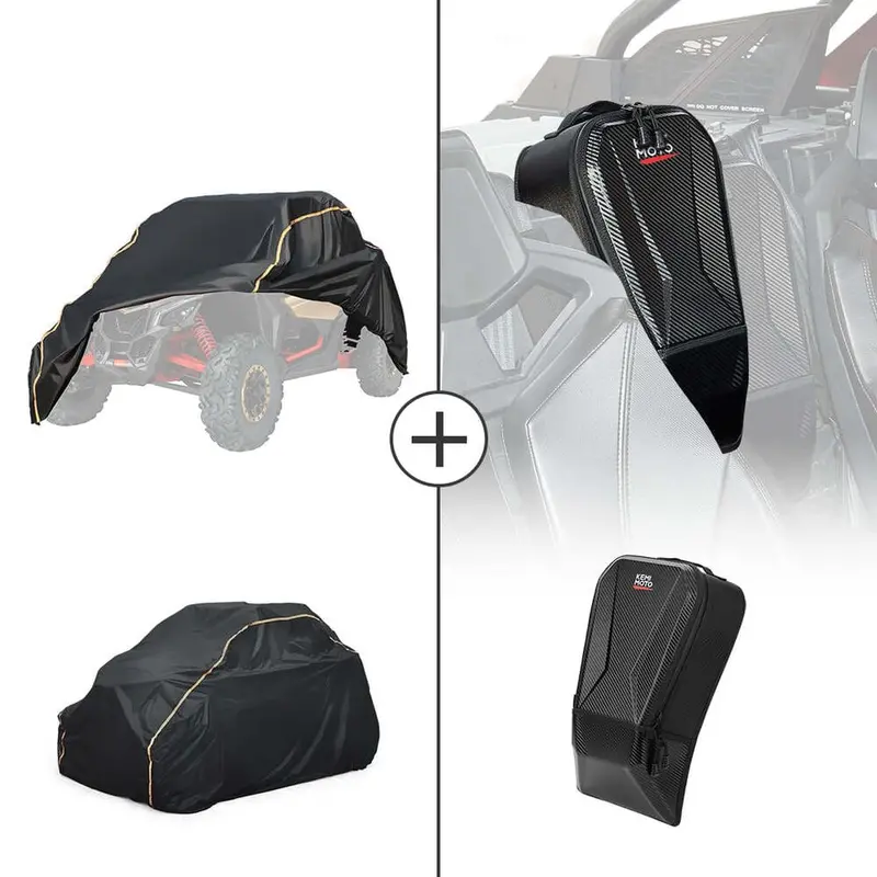 Kemimoto '17-'23 Can-Am Maverick X3 Center Storage Bag & Utv Cover 1