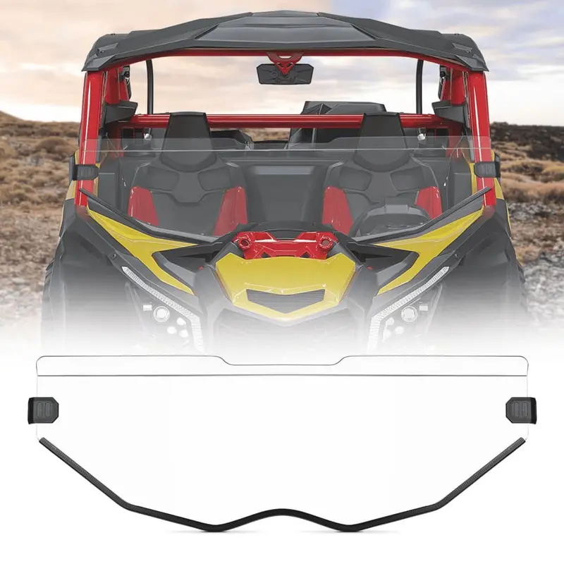 Kemimoto '17-'24 Can-Am Maverick X3 Front Half Windshield 1