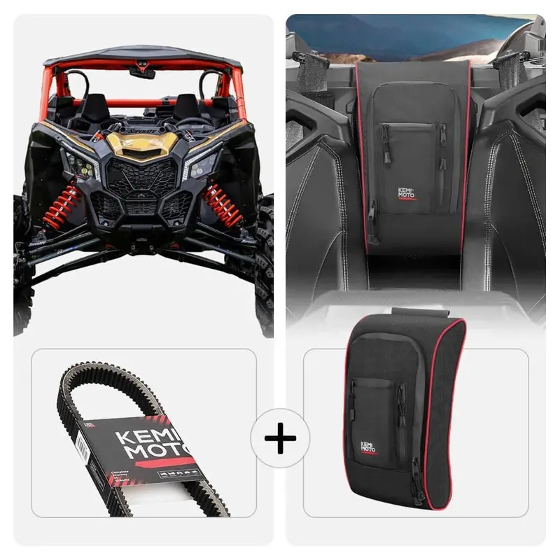 Kemimoto '17-'24 Can-Am Maverick X3 Heavy Duty Belt & Center Storage Bag 1