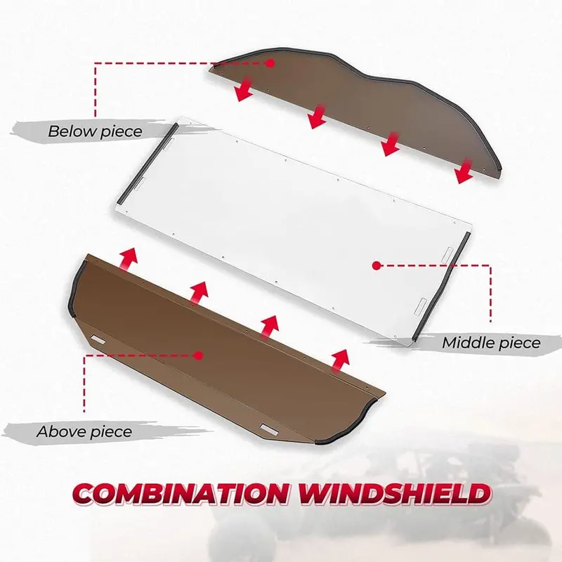 Kemimoto '17-'24 Can-Am Maverick X3/Max Tinted Full Windshield 2