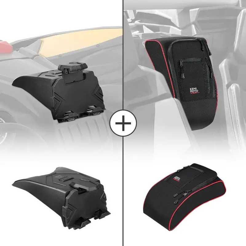 Kemimoto '17-'24 Can-Am Maverick X3 Tablet Holder & Console Storage Bag 1