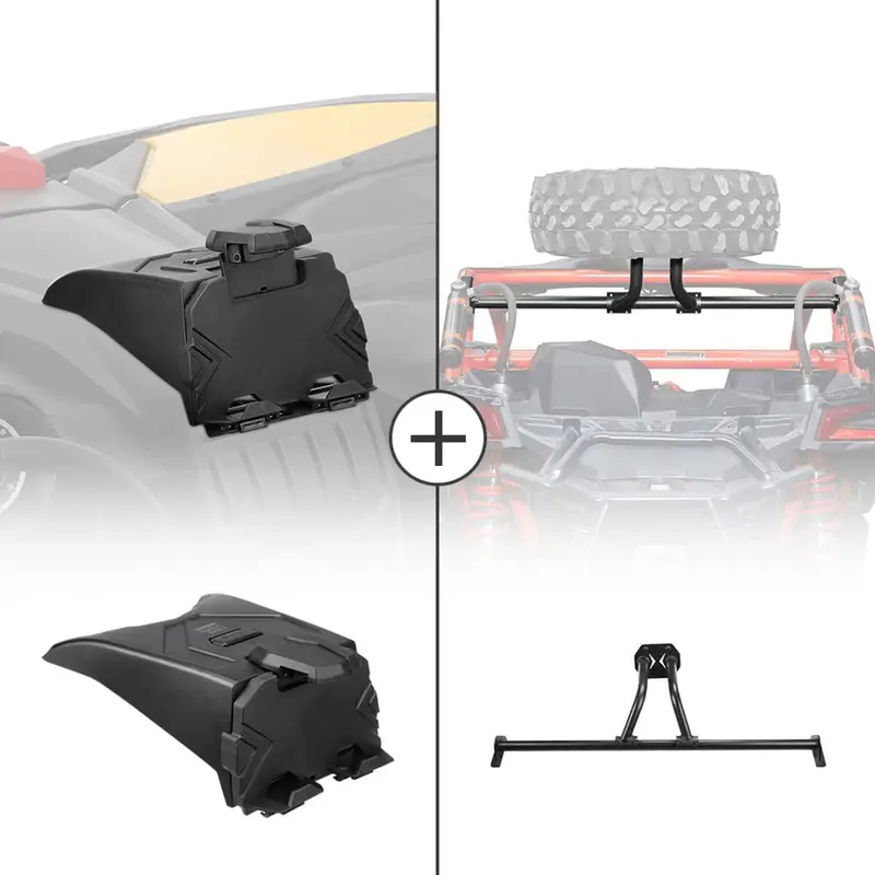 Kemimoto '17-'24 Can-Am Maverick X3 Tablet Holder & Spare Tire Carrier 1