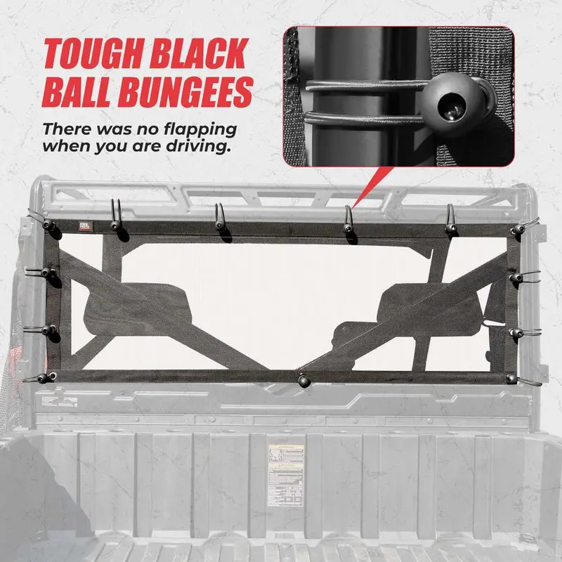 Kemimoto '17-'24 Polaris Ranger Xp 1000 Utv Soft Rear Window Net Mesh Sun Uv Protection 2