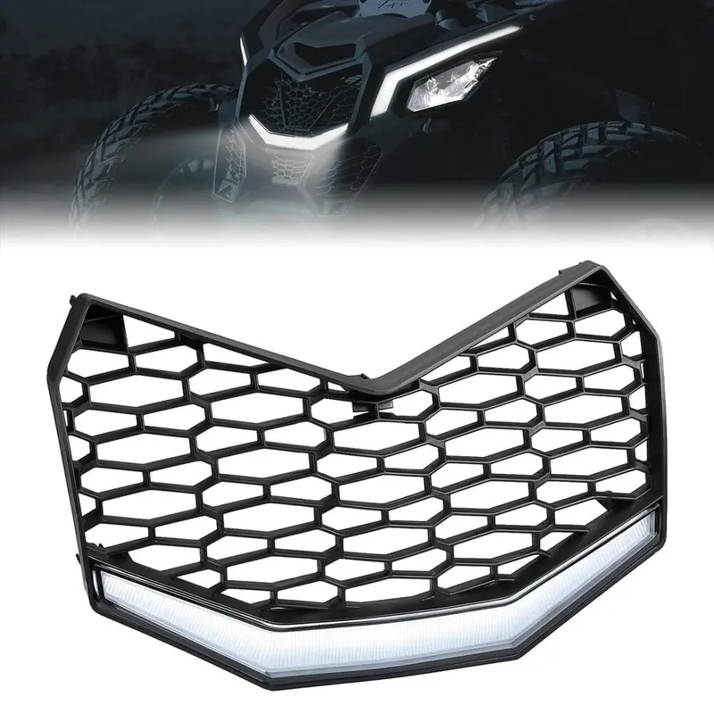 Kemimoto '17-'25 Can-Am Maverick X3 Front Bumper Mesh Grill 1