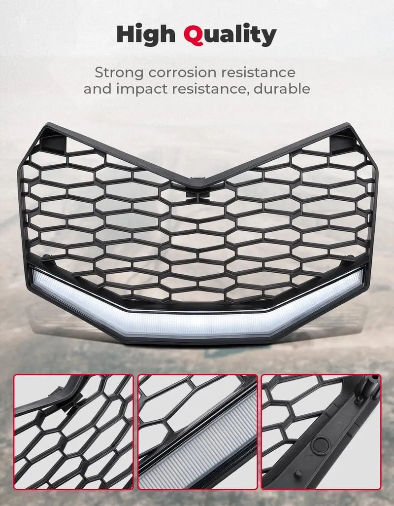 Kemimoto '17-'25 Can-Am Maverick X3 Front Bumper Mesh Grill 2
