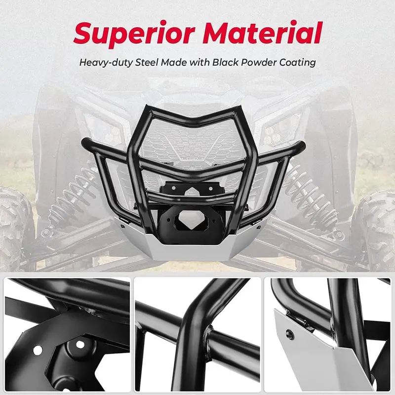 Kemimoto '17-'25 Can-Am Maverick X3 Max Front Bumper 2