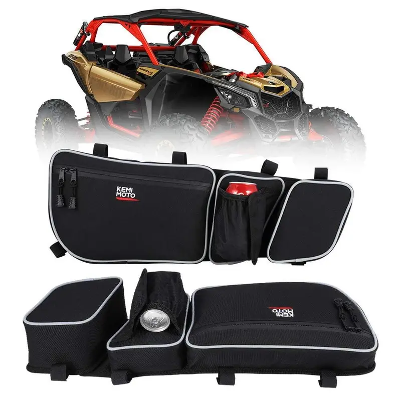Kemimoto '17-'25 Can-Am Maverick X3 Storage Door Bags W/ Removable Knee Pad 1