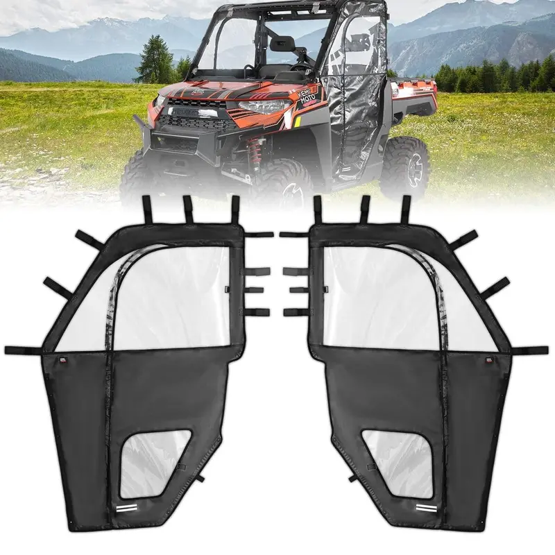 Kemimoto '17-'25 Polaris Ranger Xp 1000 Utv Cab Enclosure Upper Doors 1
