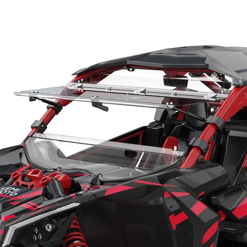 Kemimoto '17+ Can-Am Maverick X3 Flip Windshield & Lower Doors 2