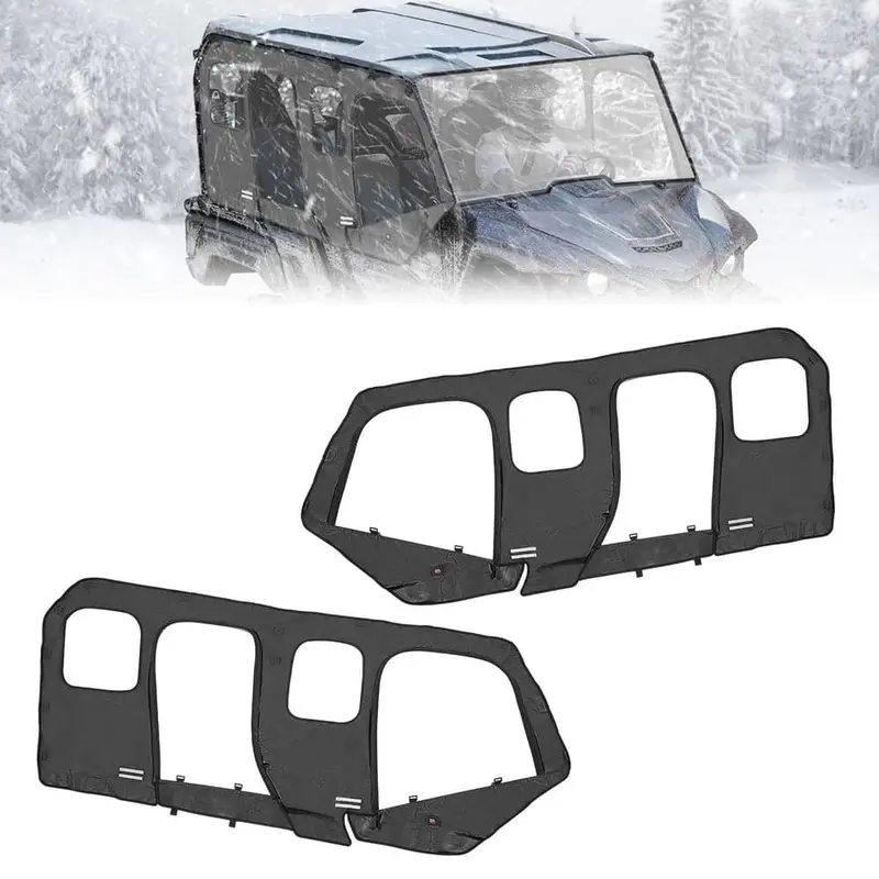 Kemimoto '18-'20 Yamaha Wolverine X4/Se Upper Doors Soft Cab Enclosure 1