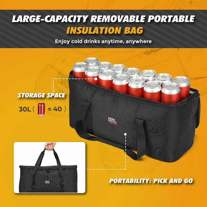 Kemimoto '18-'23 Polaris Rzr Xp 1000 Utv Rear Storage Bag W/ Fixed Strap 2
