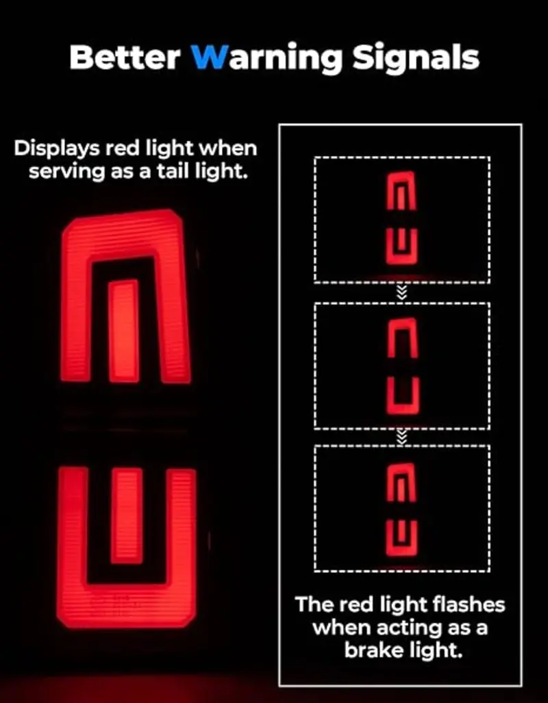Kemimoto '18-'24 Polaris Ranger Xp 1000 Upgraded Tail Lights 1