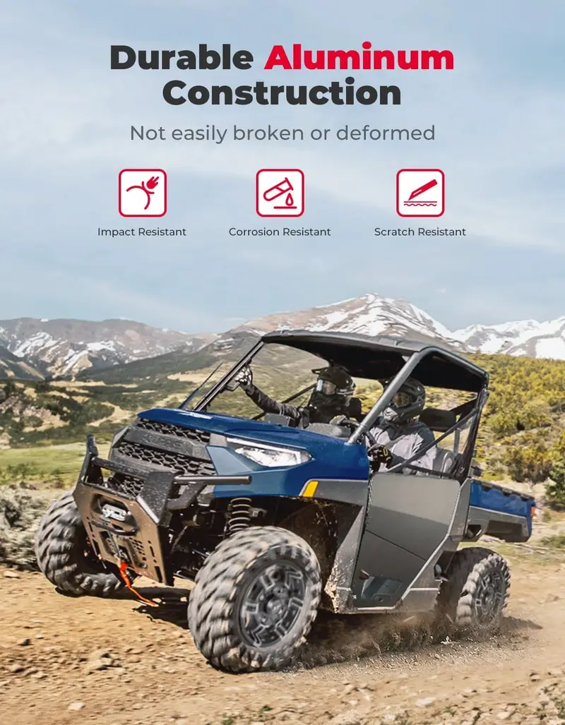 Kemimoto '18-'25 Polaris Ranger Xp 1000 Utv Aluminum Half Door 2