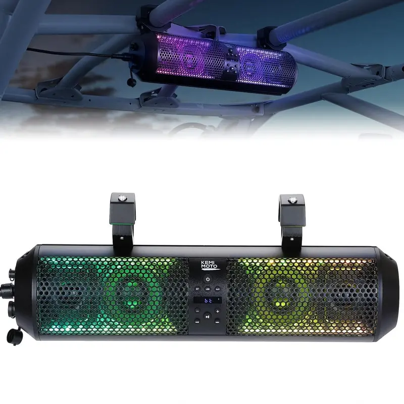 Kemimoto 18" Utv Sound Bar Rgb Bluetooth W/ 1.56"-2.25" Roll Bar 1