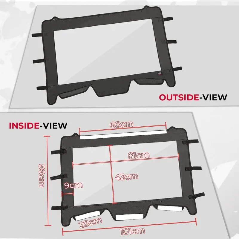 Kemimoto '19-'23 Polaris Rzr Xp 4 1000 Upgrate Utv Front Soft Clear Windshield 2