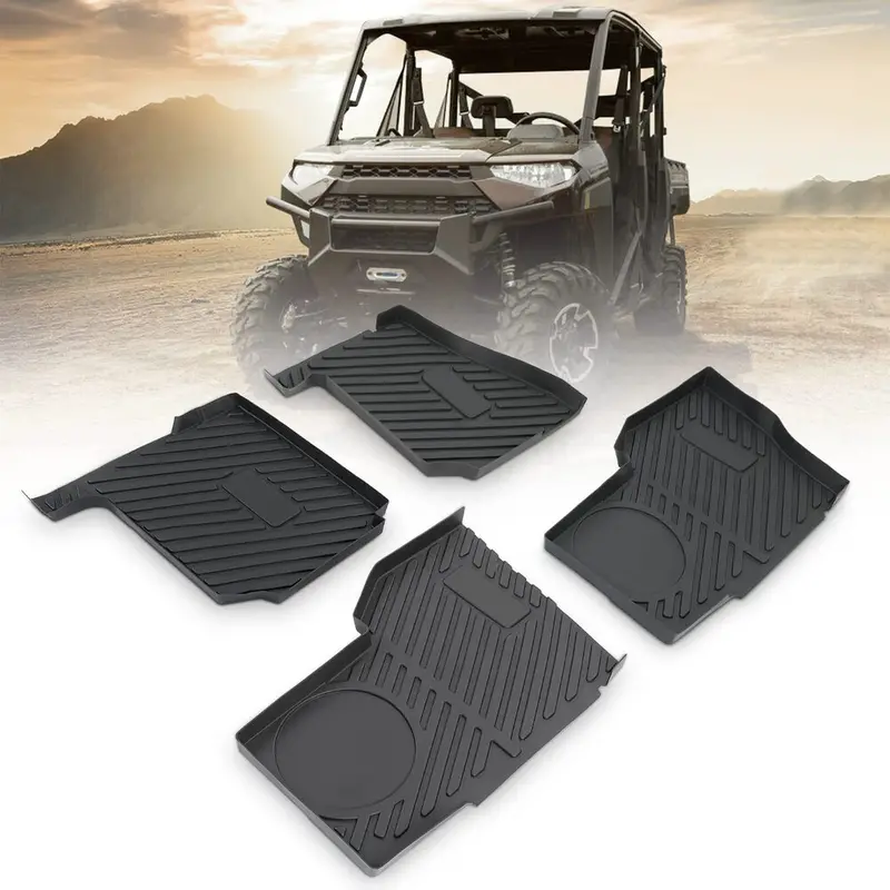 Kemimoto '19-'24 Polaris Ranger Crew Xp 1000 Floor Mats - 4 Pcs 1