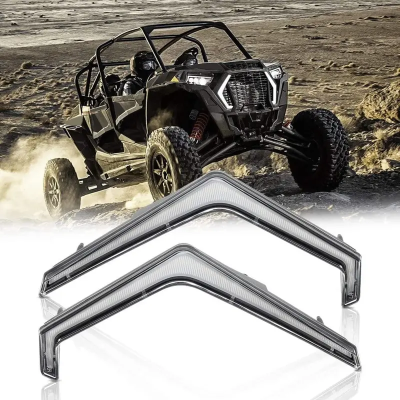 Kemimoto '19+ Polaris Rzr Xp 1000 Utv Front Turn Fang Light Set Fit 1