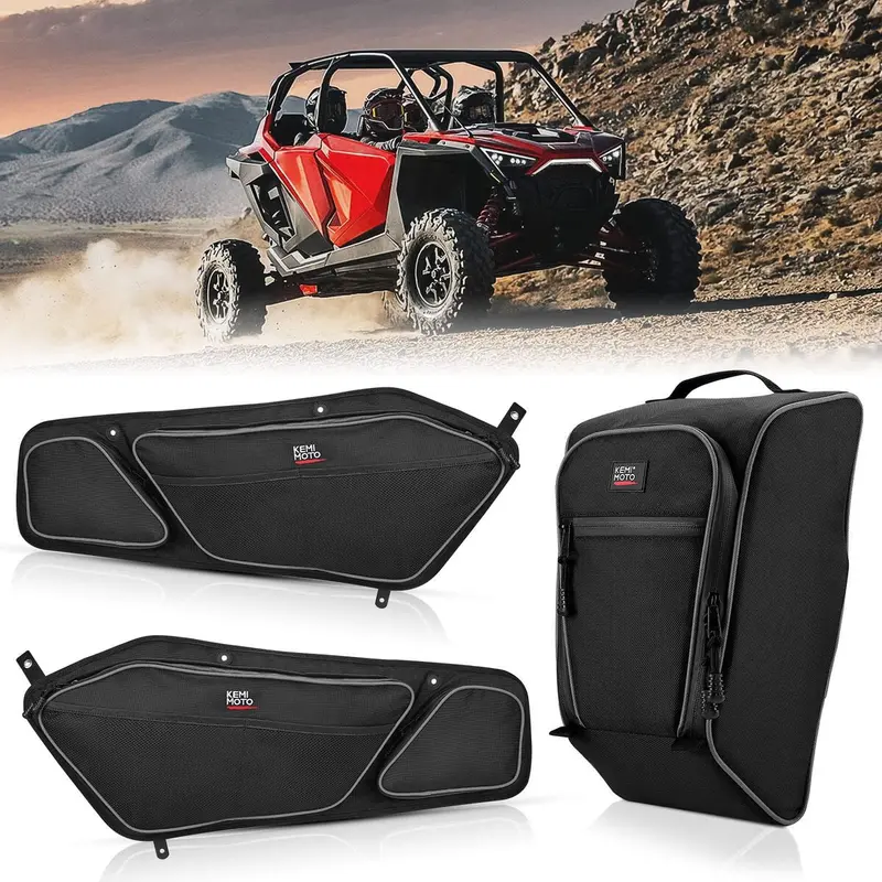 Kemimoto '20-'24 Polaris Rzr Pro Xp 1680D Door Bags & Center Bag 1