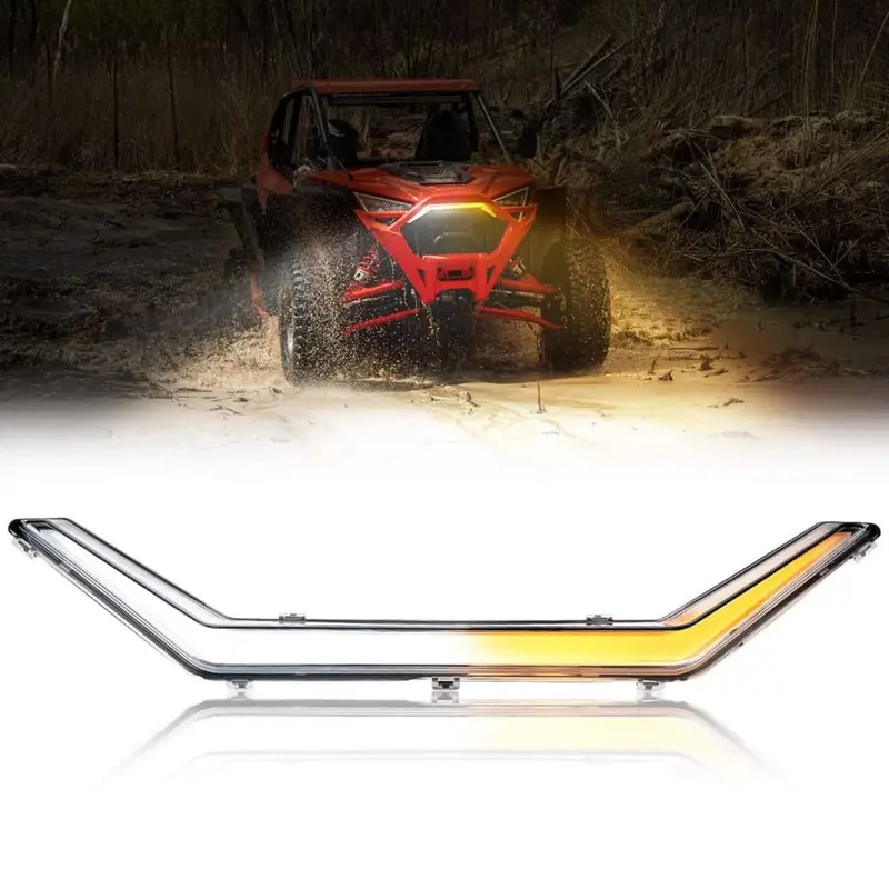 Kemimoto '20-'24 Polaris Rzr Pro Xp Front Accent Light Mustache 1