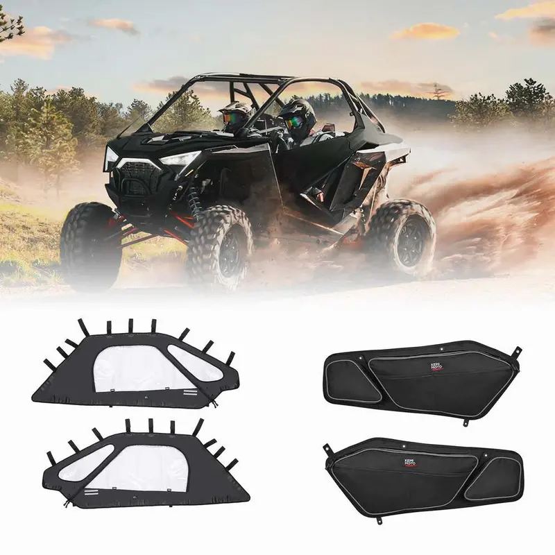 Kemimoto '20-'24 Polaris Rzr Pro Xp Soft Upper Doors & Front Door Bag 1