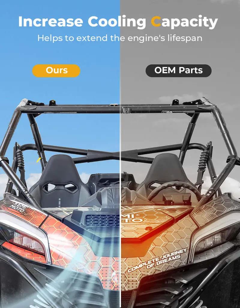 Kemimoto '20+ Cf Moto Zforce 950 Utv Hood Scoop W/ Vented Mesh 2